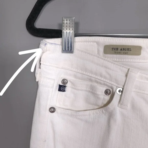 AG ADRIANO GOLDSCHMIED Women's Jeans 28R THE ANGEL Boot Cut Flare White USA MADE - Picture 11 of 15